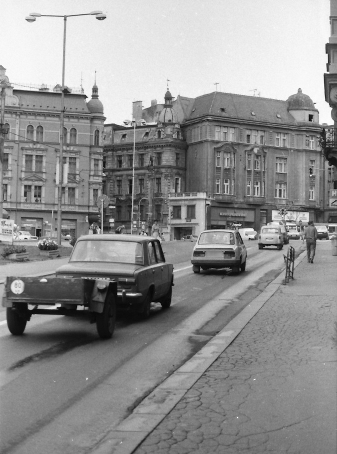 Palachova ulice a Šaldovo náměstí -1992 Foto: Andrzej Szpak (archiv J.Peterka)