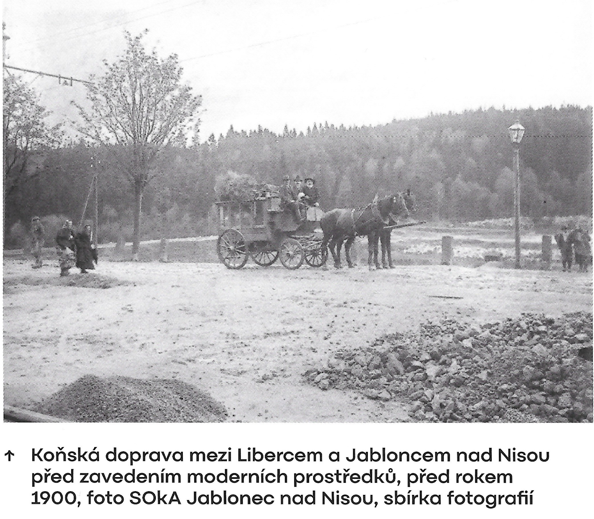 Toto není doprava mezi Libercem a Jabloncem. To je na Vrkoslavicích u pivovarských rybníků.