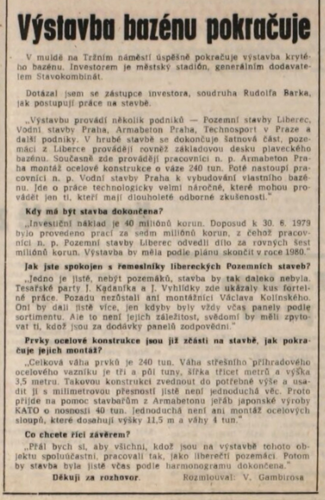 Vpřed 27.7.1979 (archiv R.Kitler)