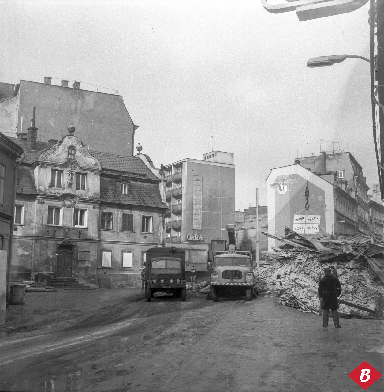 (Malá) Moskevská ulice v roce 1982 (foto Erwin Cettineo)
