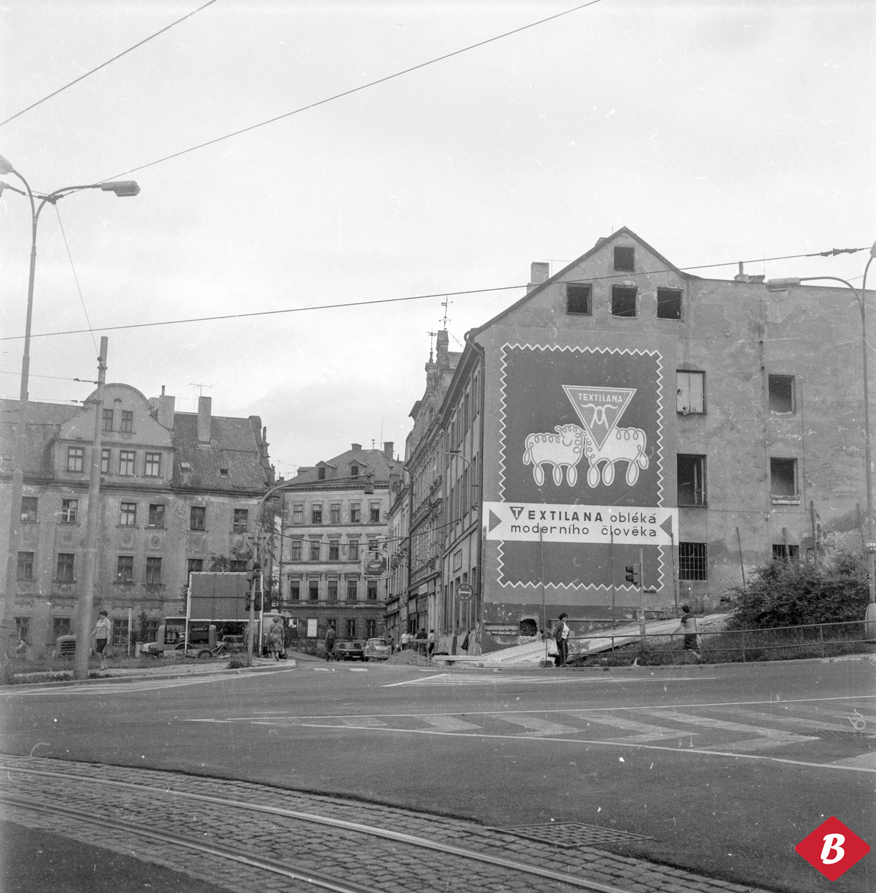 (Malá) Moskevská ulice v roce 1982 (foto Erwin Cettineo)