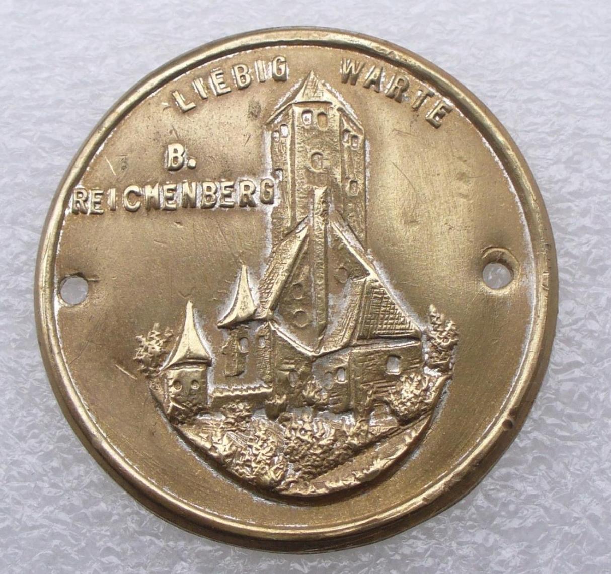 mosazný štítek na hůl -  Výšina (archiv M.Gergelčík)