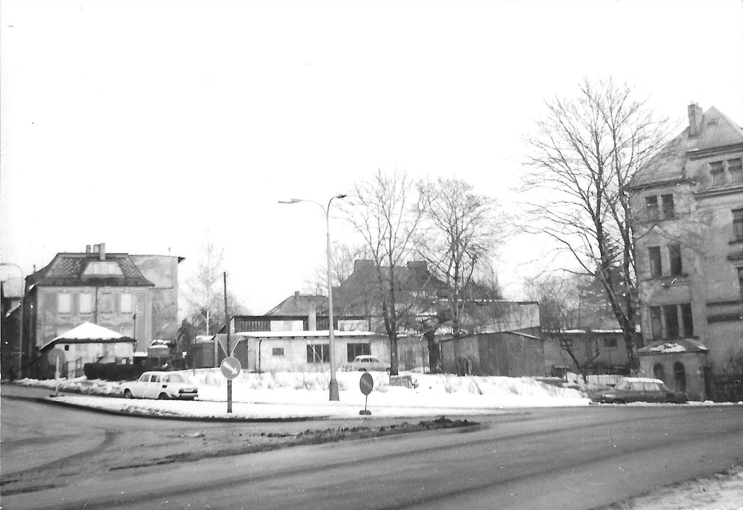křižovatka Zhořelecká a Sokolská ulice v lednu 1978 - foto Adolf Odrážka