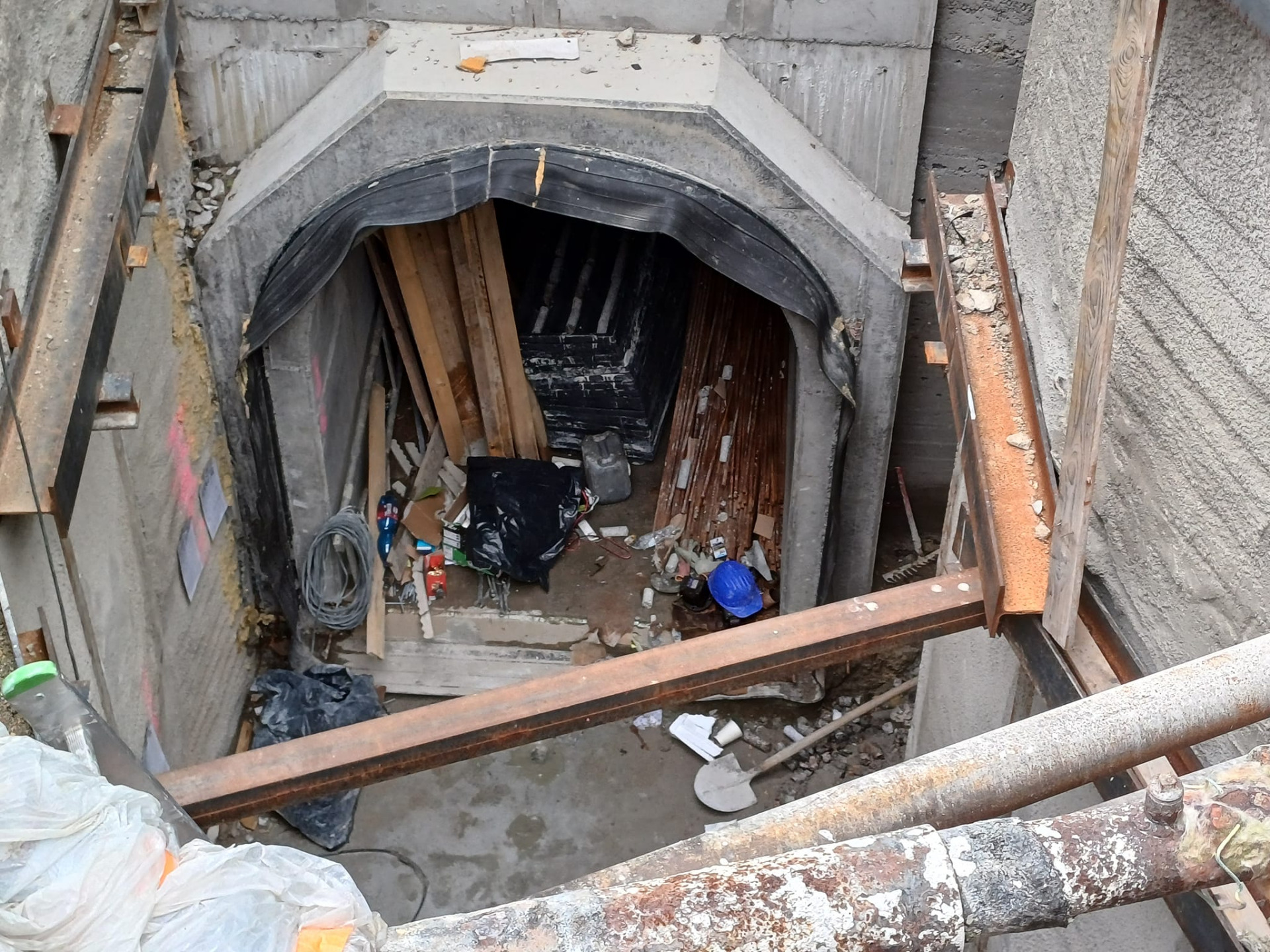 Přehrada budoucí kontrolní chodba. 2.6.2024 foto Aleš Prokop