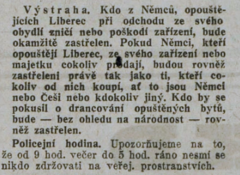 Stráž severu 1.června 1945 (archiv R.Kittler)