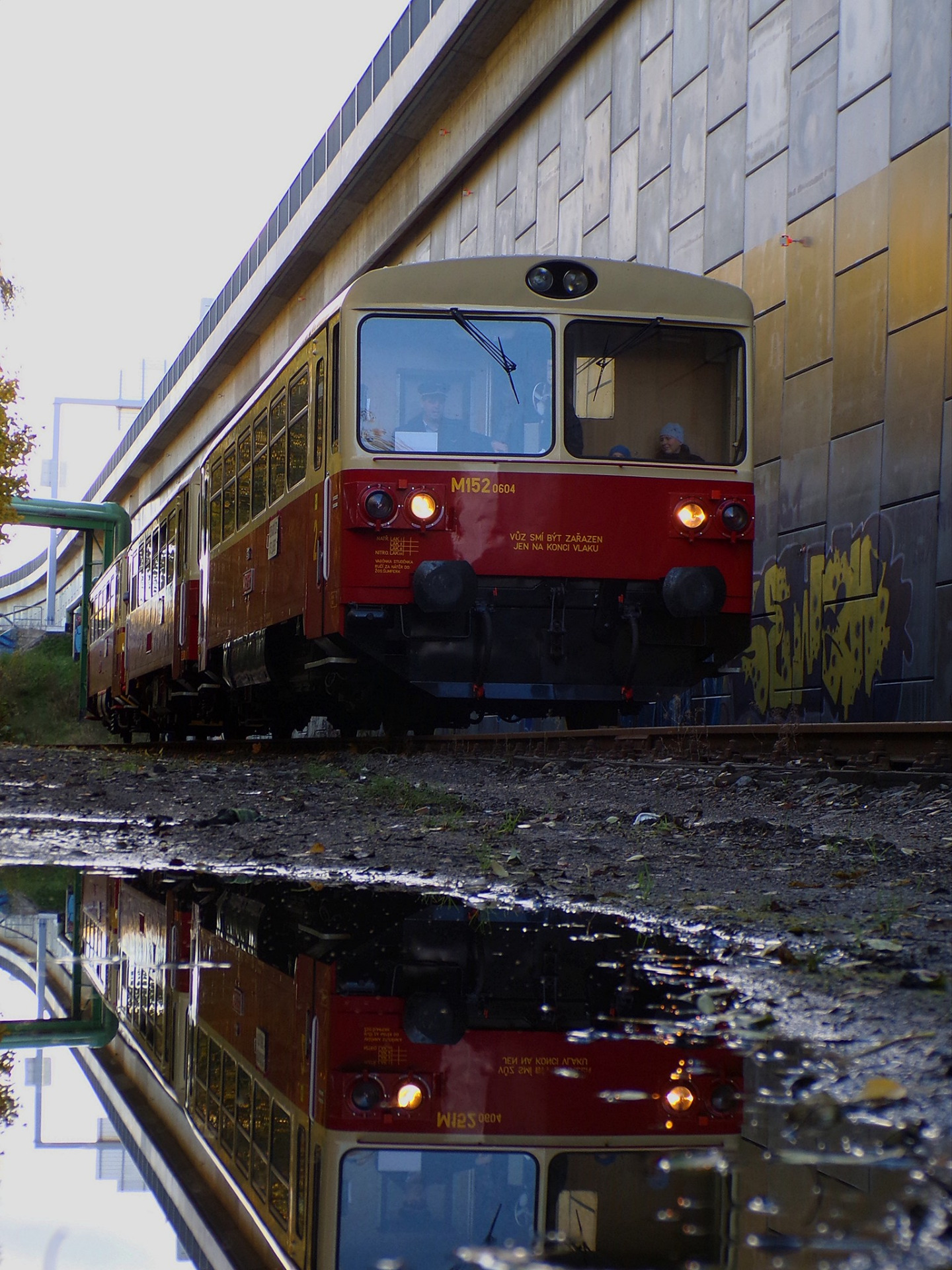 Dokumentační snímek 810tek z Liberce na Liberecké dolní nádraží v rámci akce RDŽ Liberec, 18.10. 2025 (foto Mark Duša)