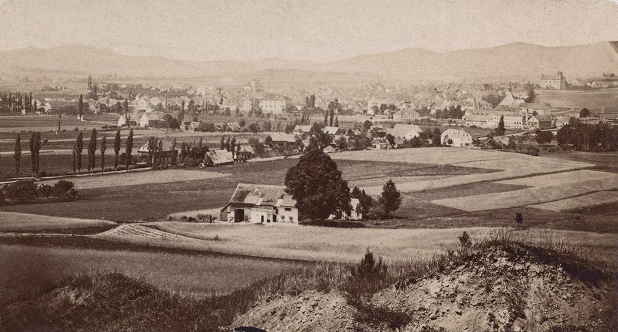 Česká Lípa, konec 19. století. Autor: Wenzel Ferdinand Jantsch. Uloženo ve Sbírce Scheufler