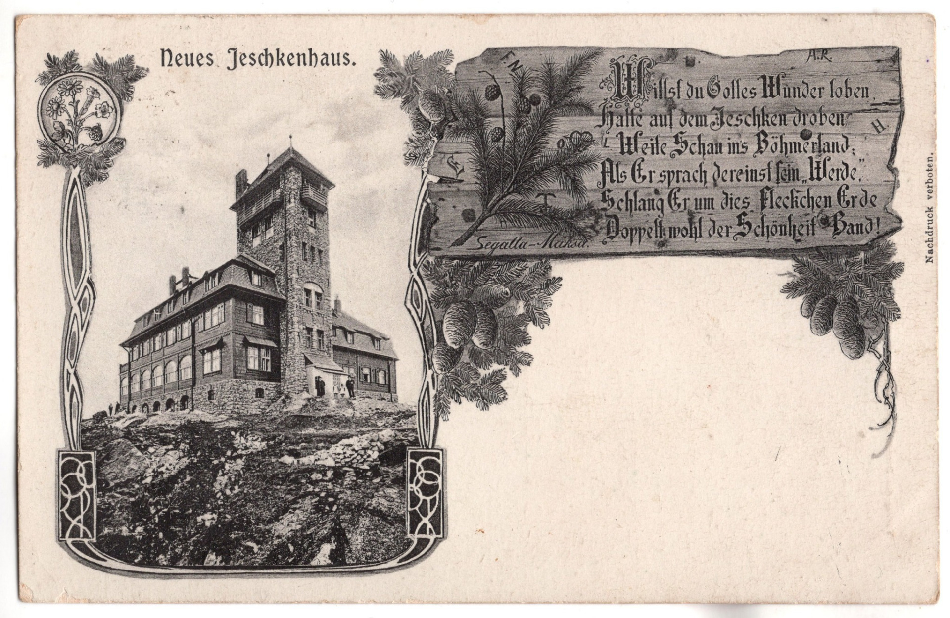 pohlednice z roku 1909