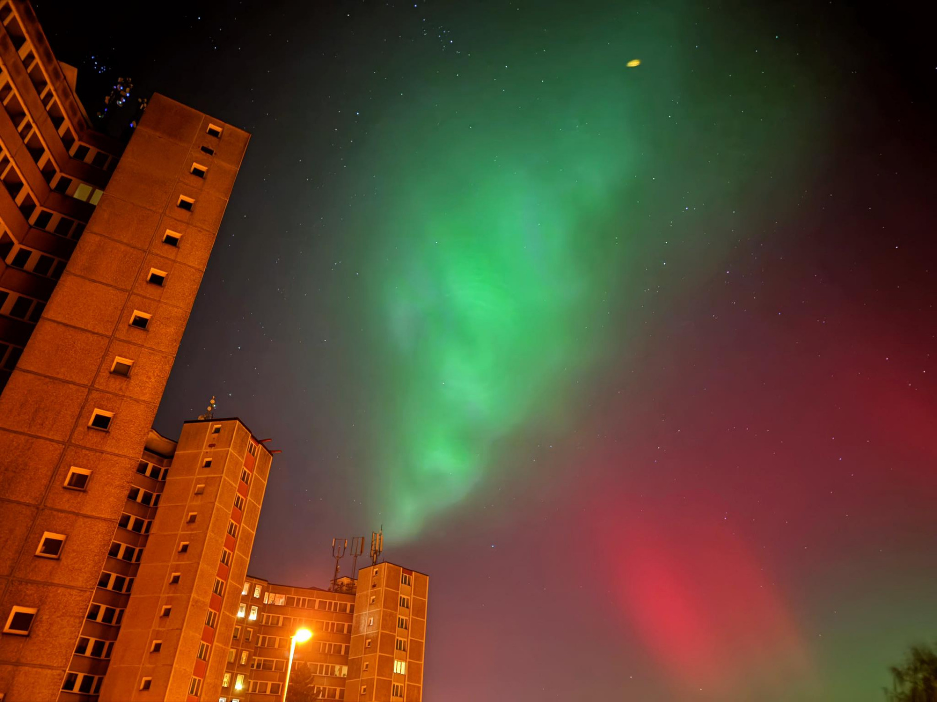 19.1. 2026 polární záři vyfotil Jan Pešek