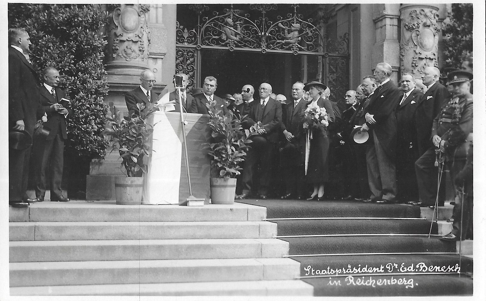 Návštěva prezidenta Dr. Edvarda Beneše 19. srpna 1936 v Liberci  (archiv Boveraclubu)