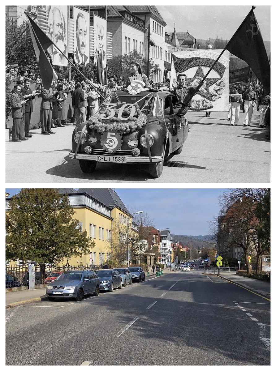 v roce 1951 a 2026 (archiv Jan Mikulička)