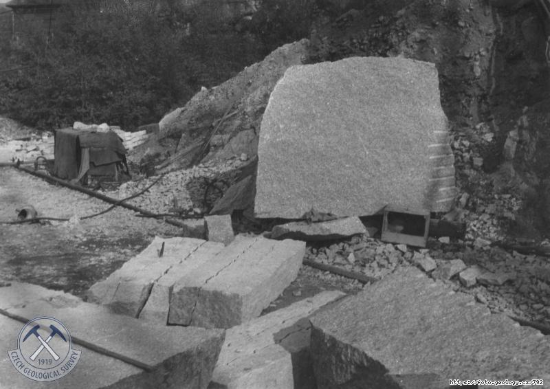 Žulový lom v Rochlicích u Liberce v jizerské žule | Svoboda, Josef | 1962