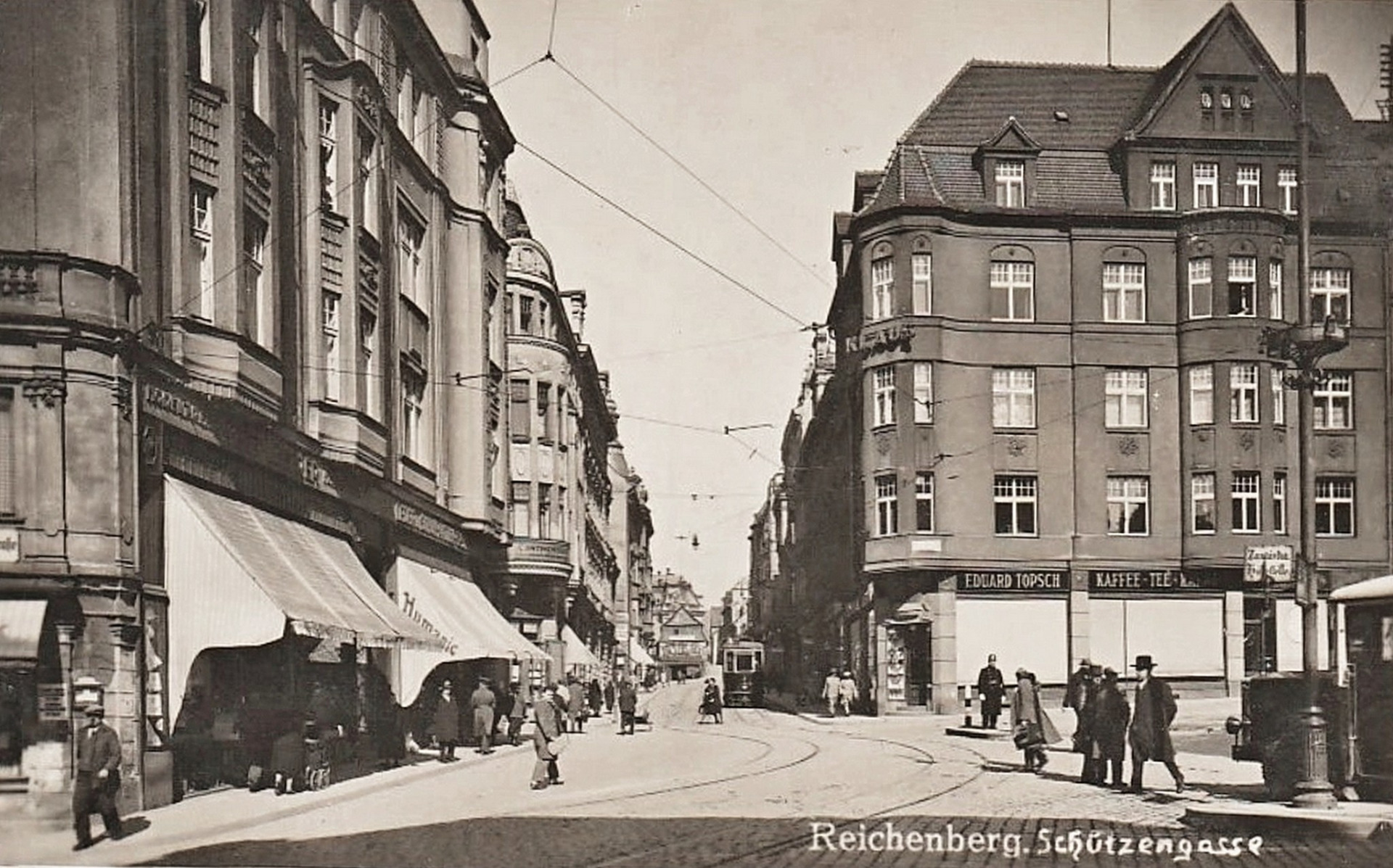 Bývalá Střelecká ulice (dnes ul.5.května) Zdroj :eBay.