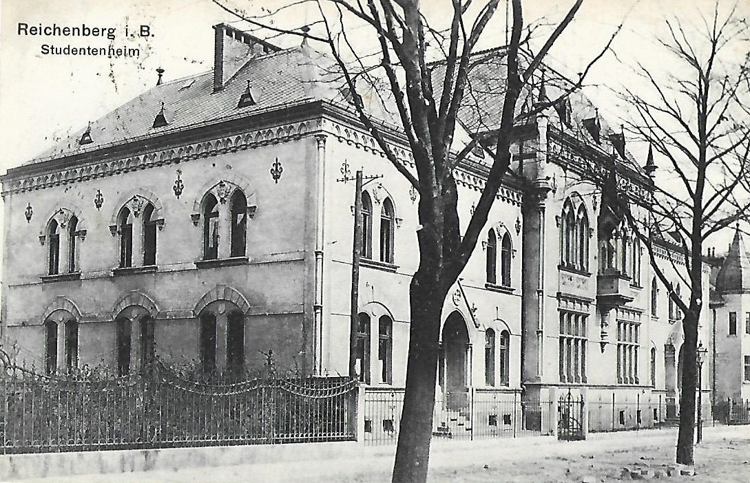 Liberec (Reichenberg), studentský domov, rok 1906. (archivOtto Rikitan Ečer) 