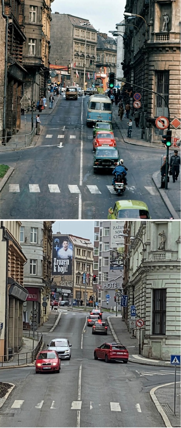sokolská ulice kolem roku 1975 a 8.5.2026