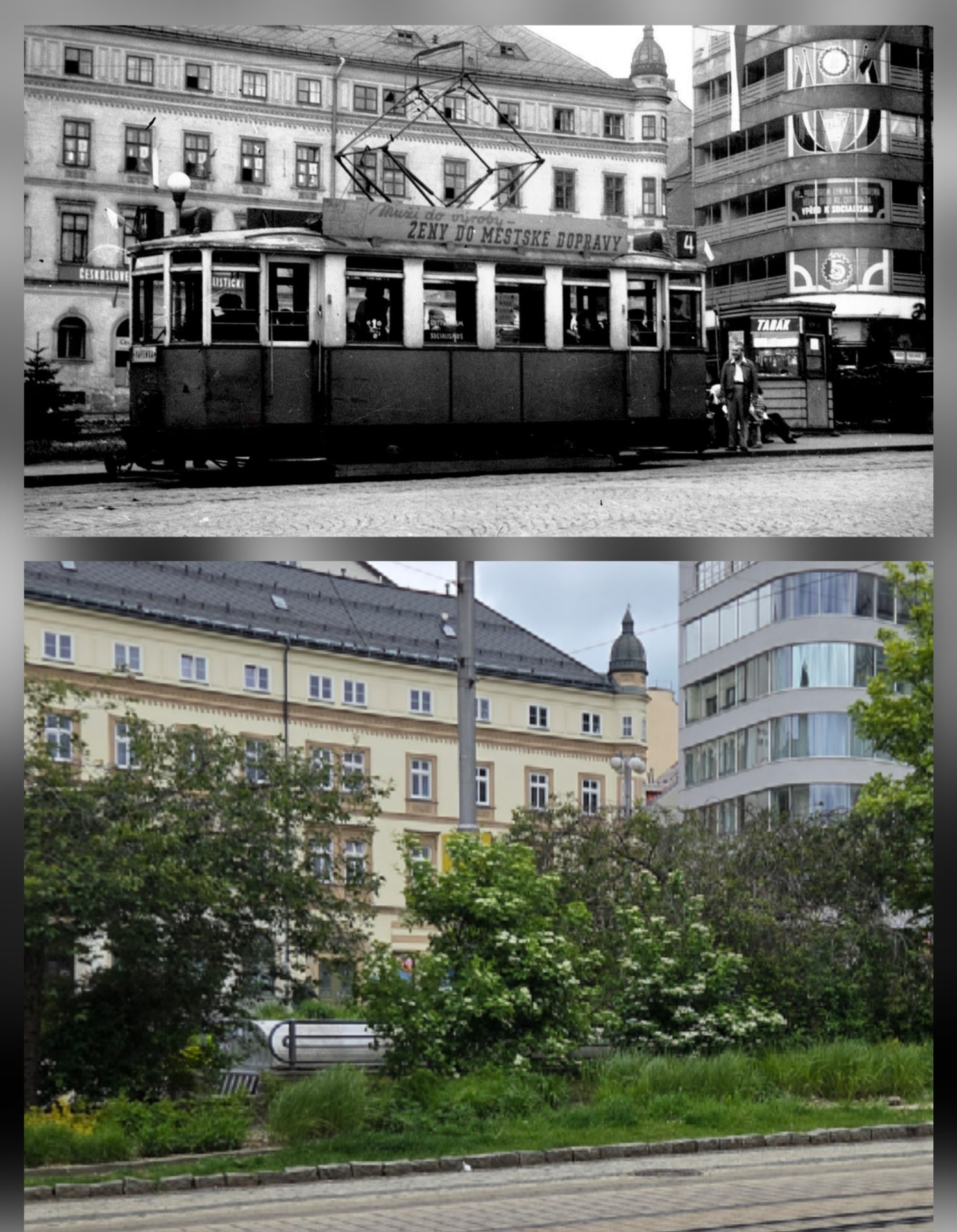 Soukenné náměstí 3.5.1953 a 16.5.2026