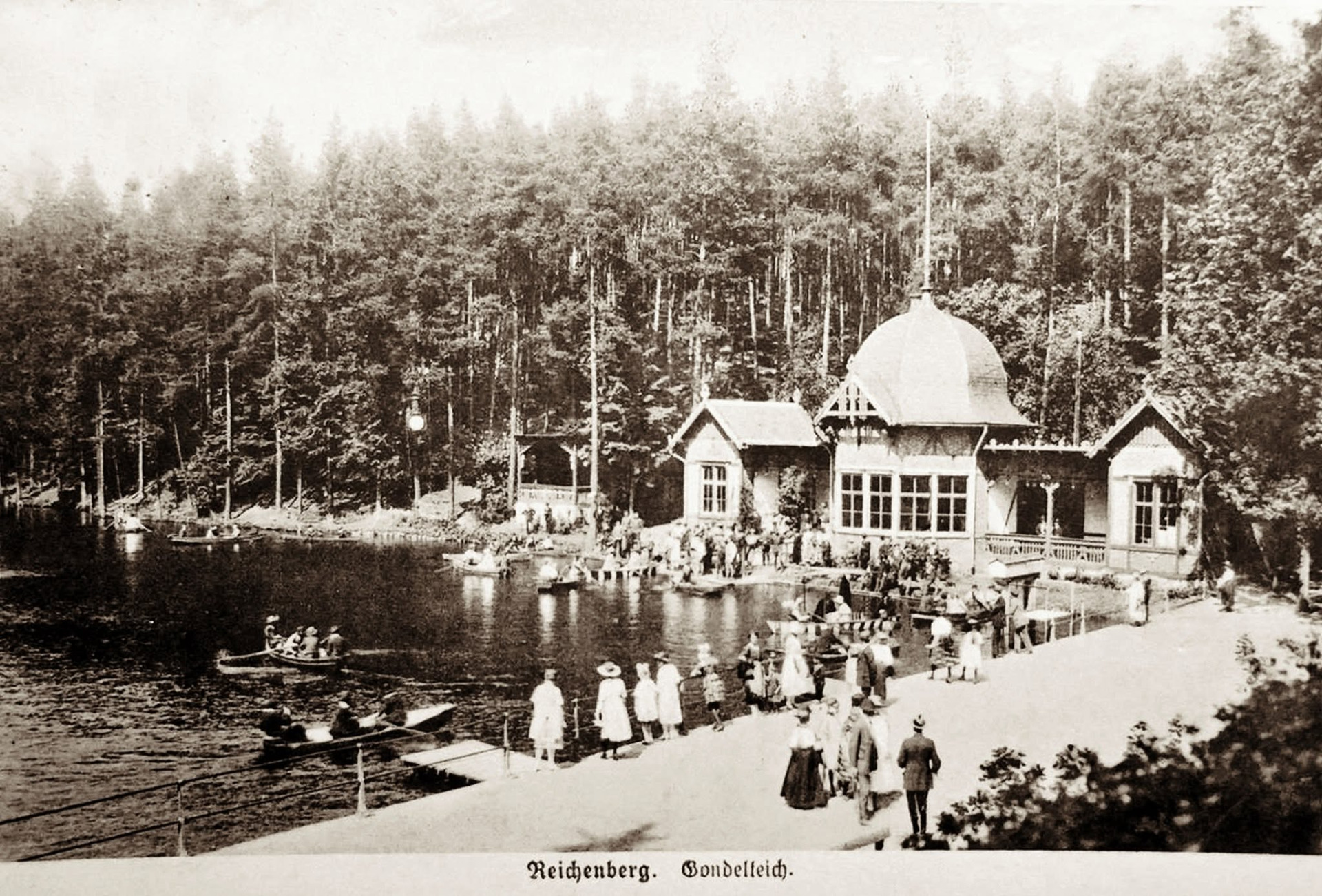 Gondelteich (Jezírko) kolem roku 1925 (archiv J.Peterka)