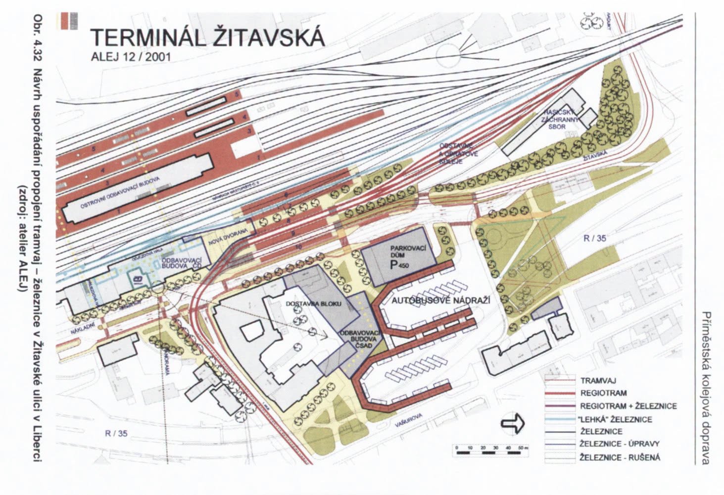 Jeden z mnoha návrhů... zdroj: Bohumil Kubát: Městská a příměstská kolejová doprava, 2010 (autor příspěvku Liberec na webu)