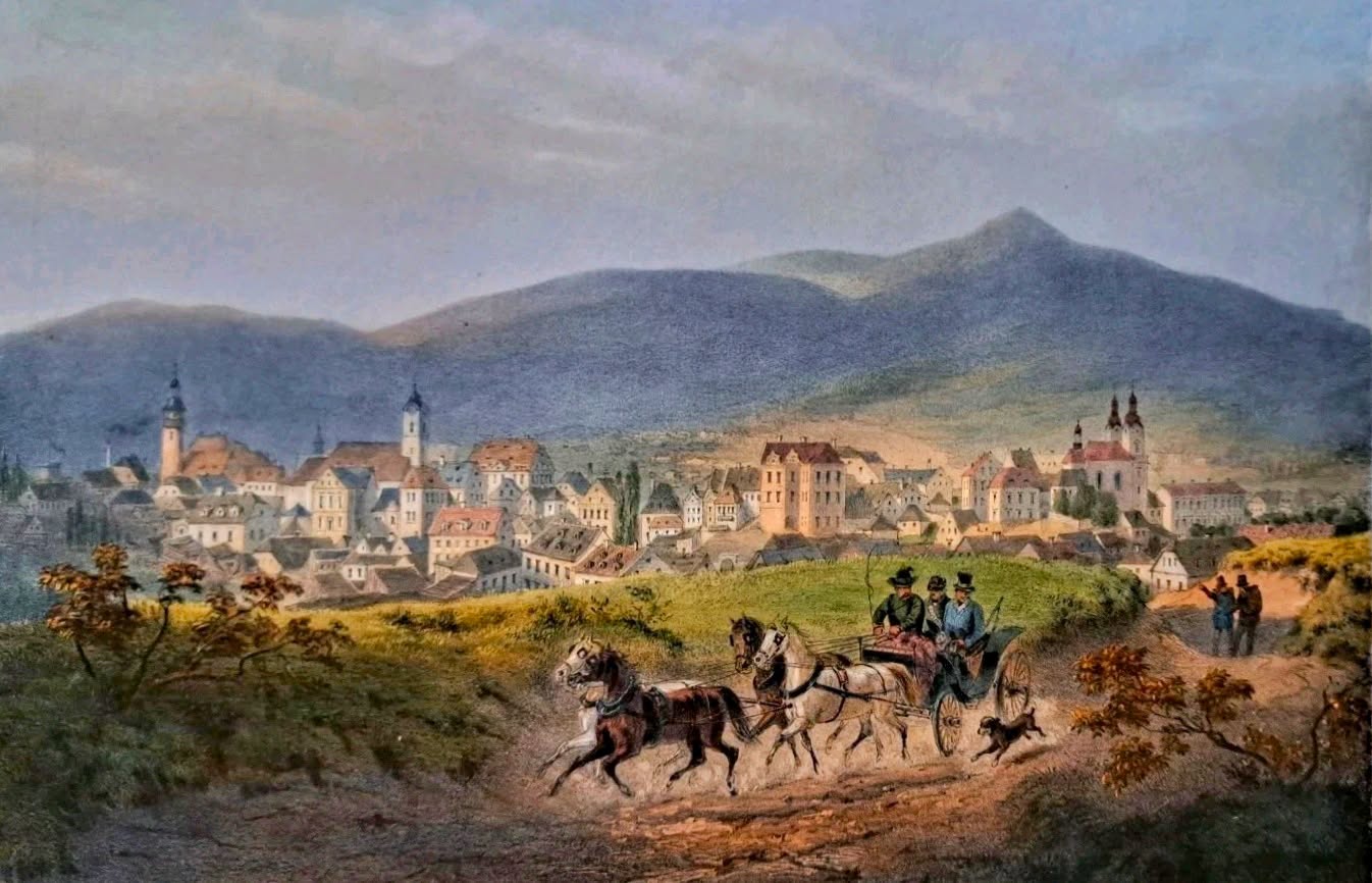Litografie malíře Kaliwody, 1860,