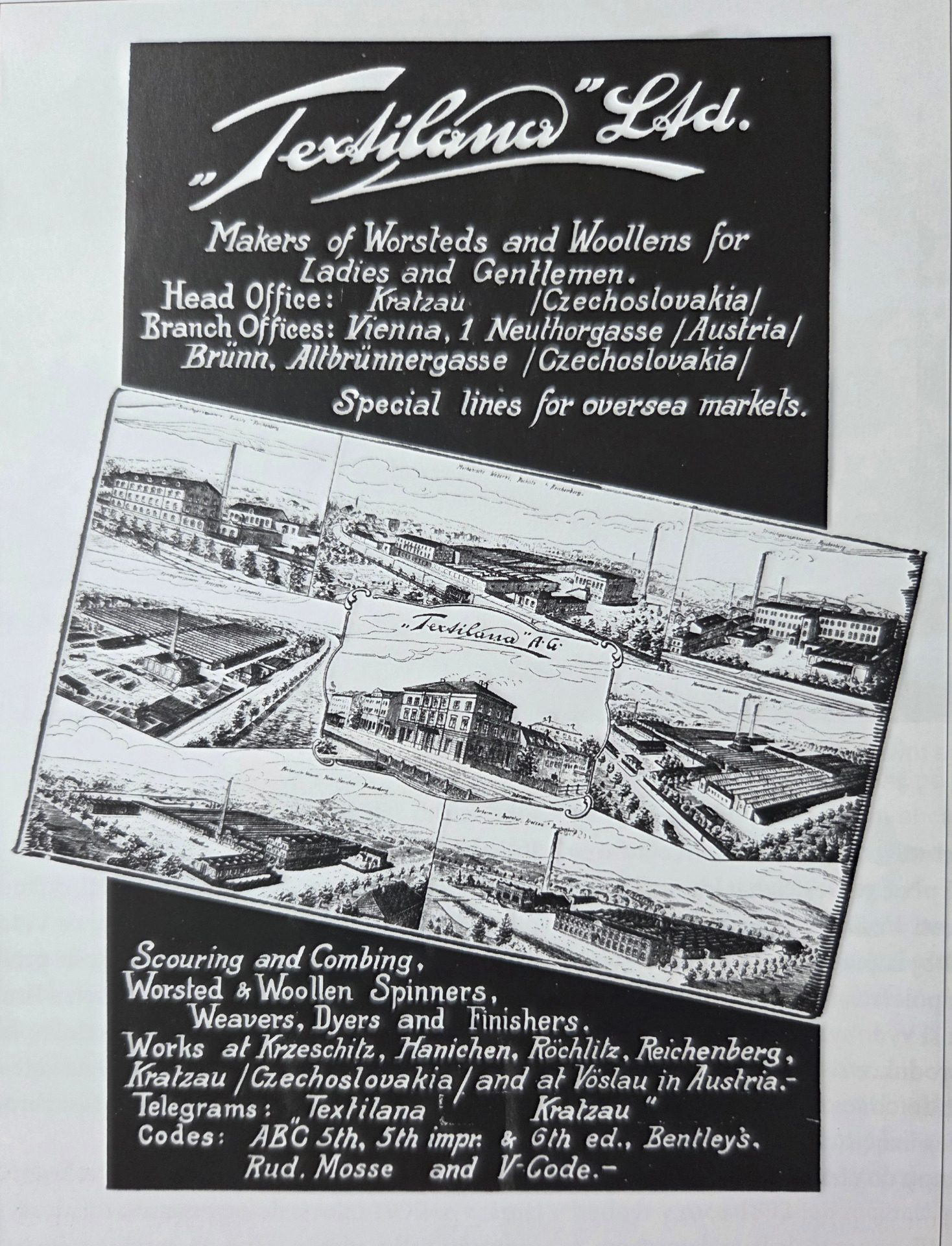 prezentace hanychovské Textilany v roce 1927