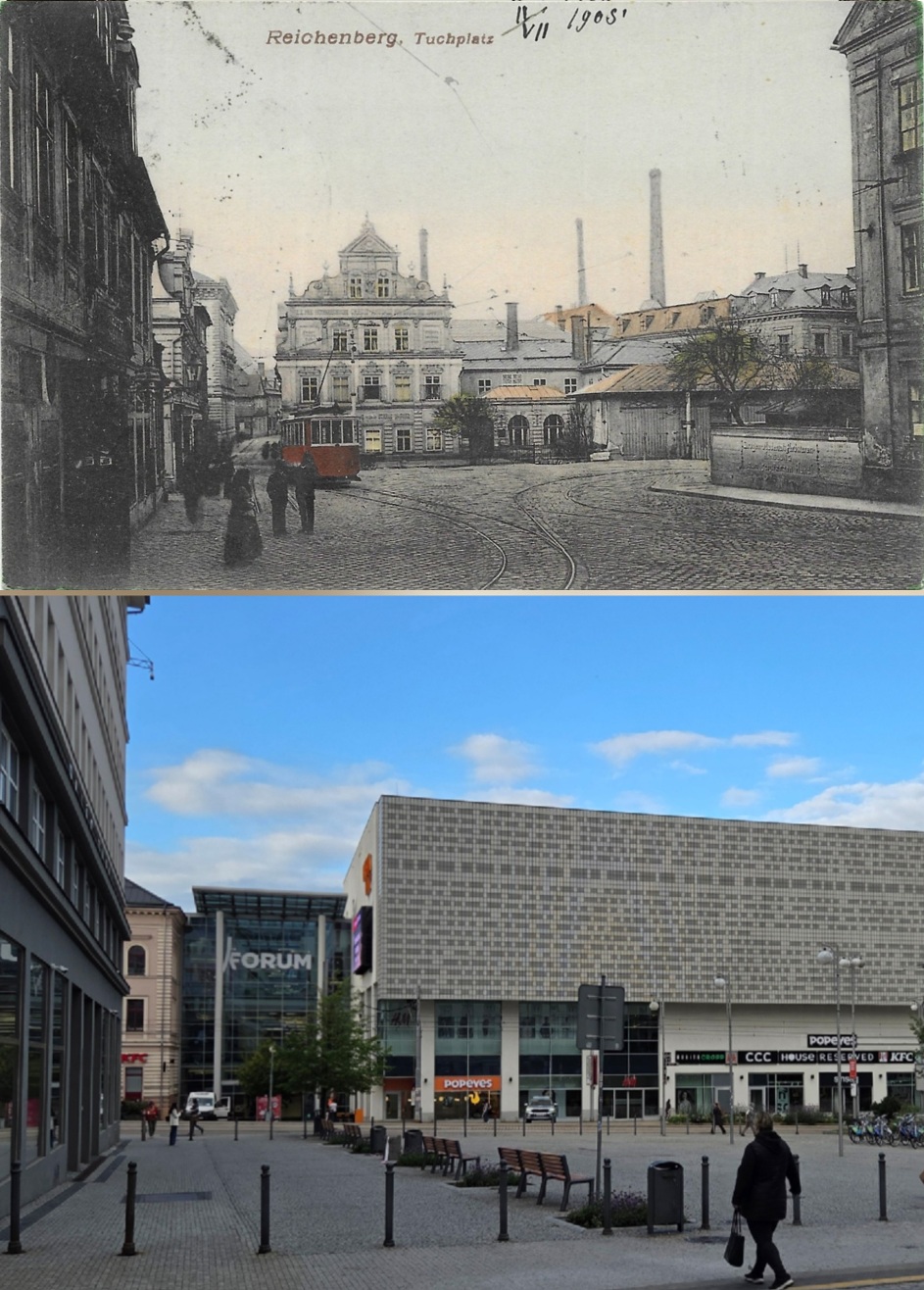 Soukenné náměstí v roce 1905 a 1.9.2026