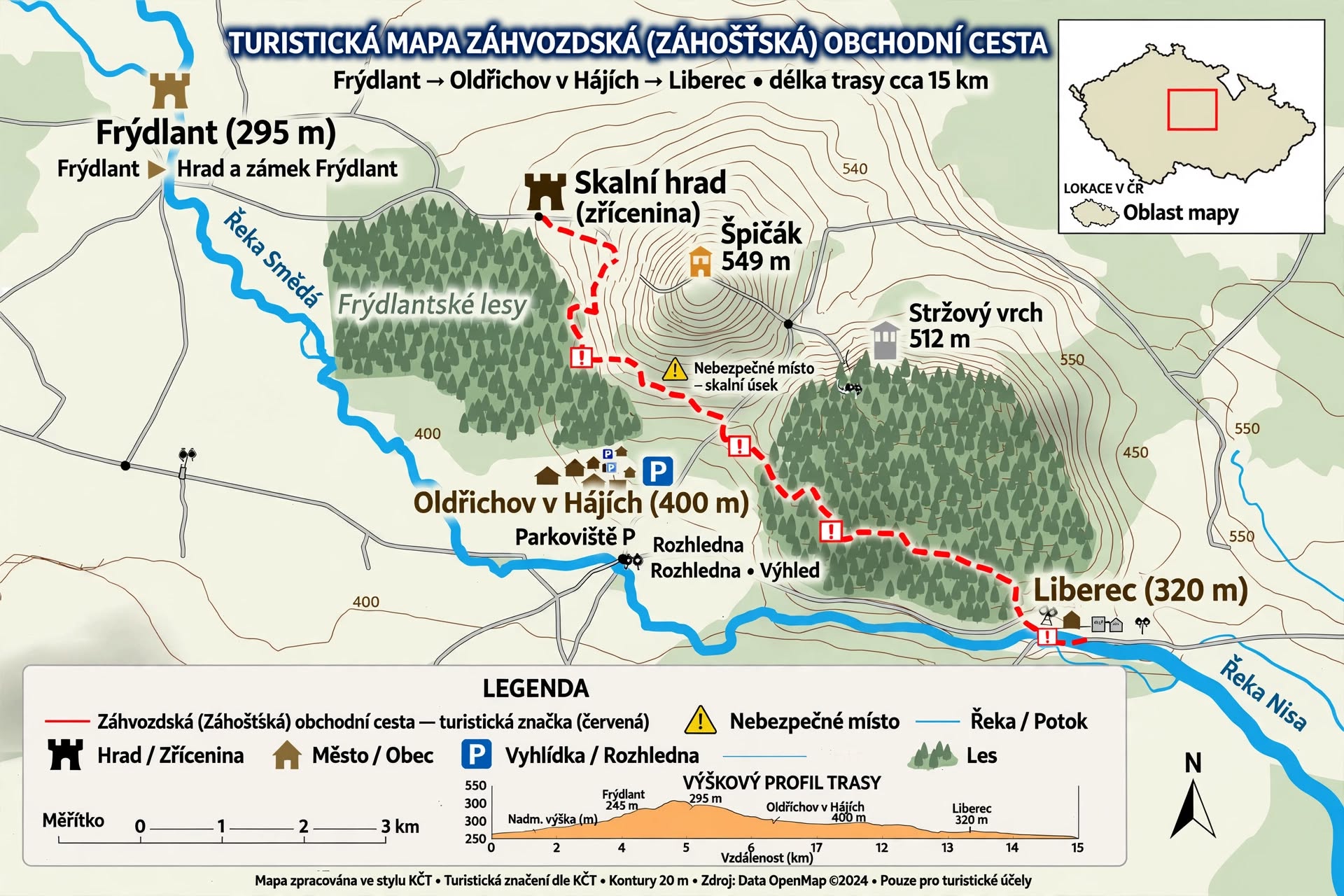 mapa je pouze ilustrační