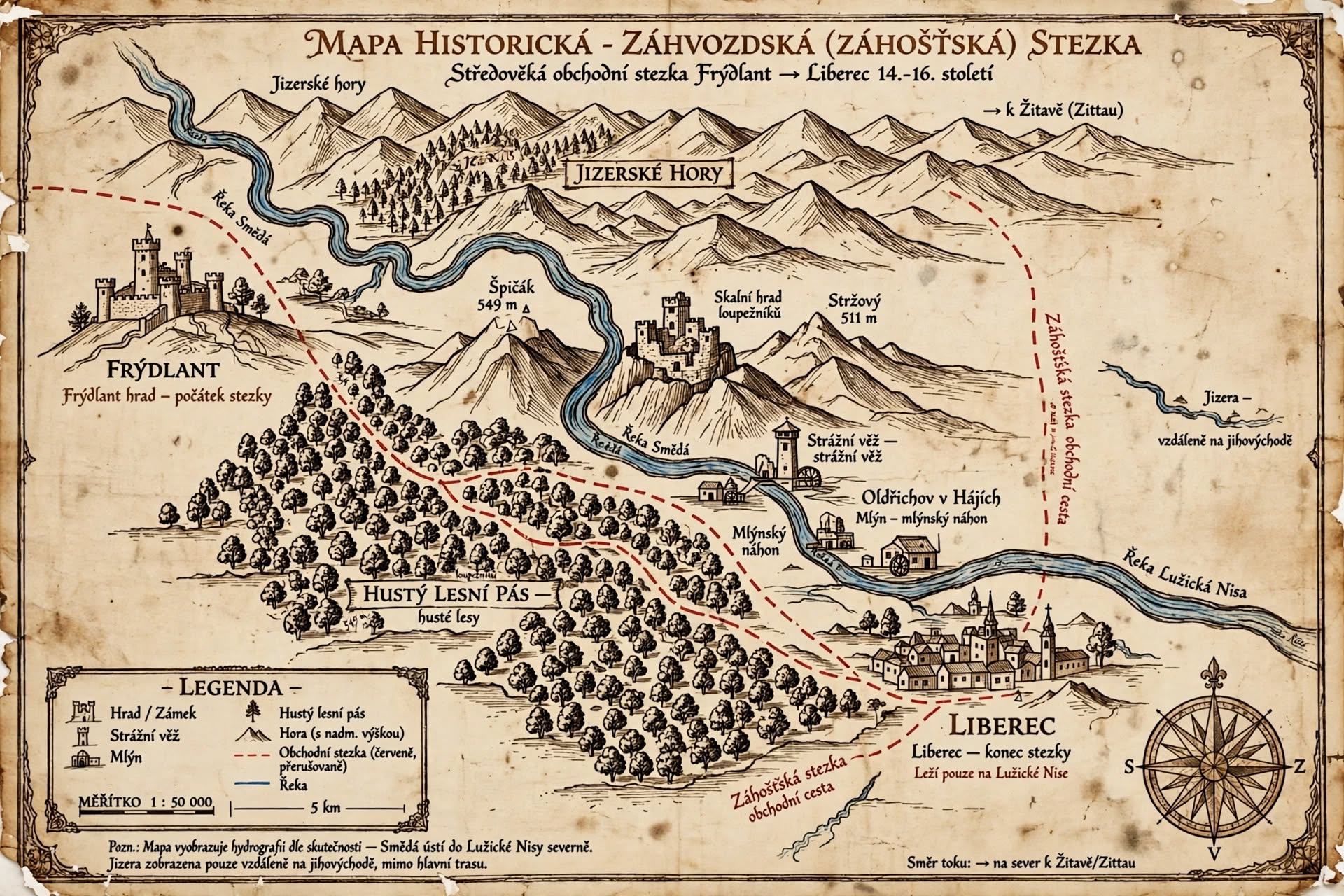 mapa je pouze ilustrační