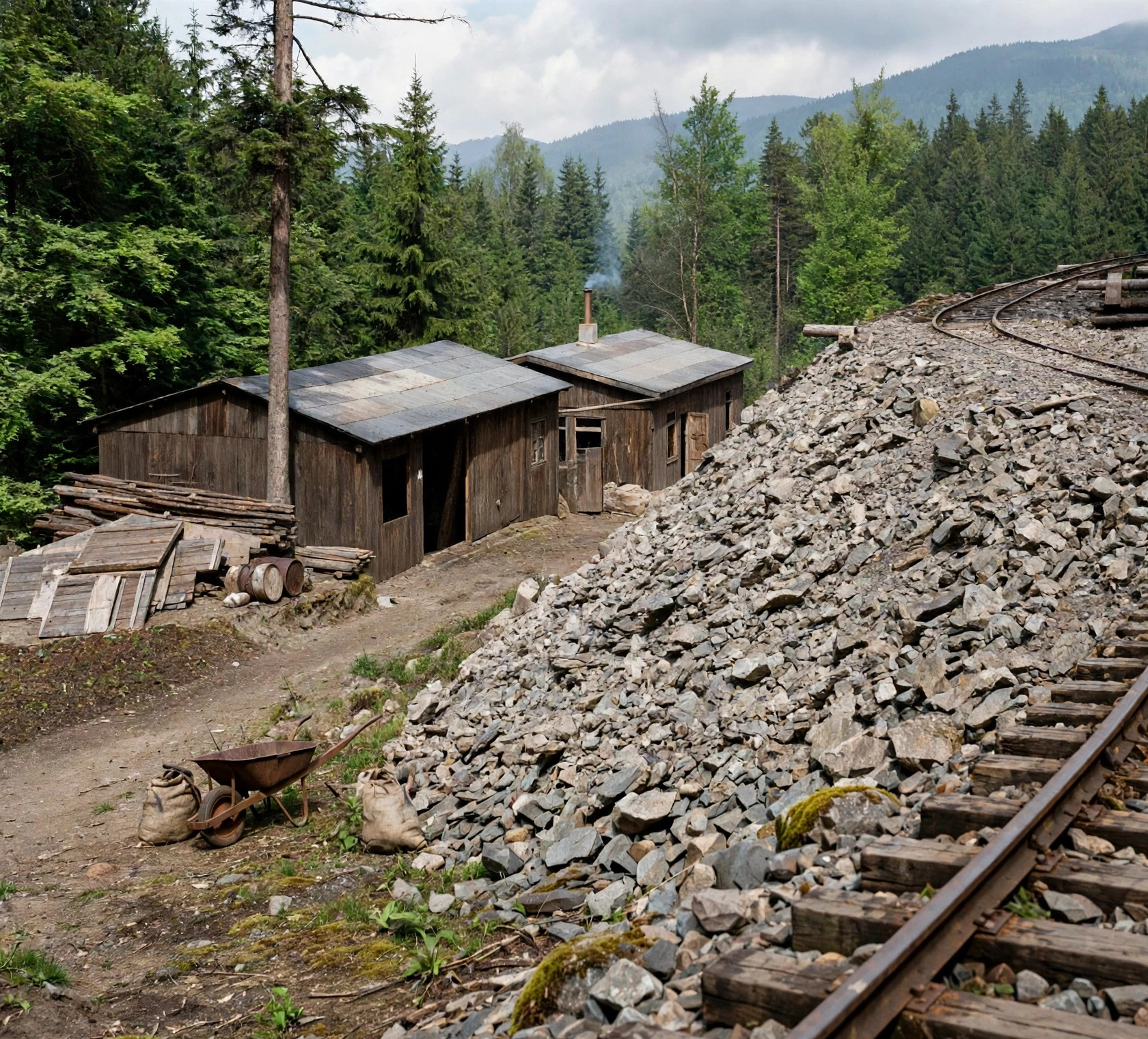Dolování v kopcích u Nového Města pod Smrkem Geologický průzkum na Měděnci, 1956