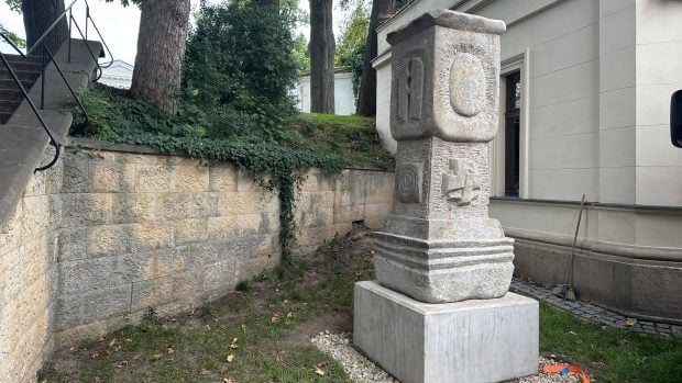 Pískovcový morový sloup Mezník v Liberci | Foto: Kateřina Kubíčková | Zdroj: Český rozhlas